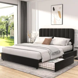 Platform Bed Frame with Storage Drawers